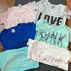 PINK Victoria’s Secret short sleeve T-shirts bundle of SIX